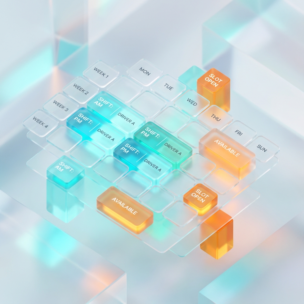 Shift Scheduling Calendar Interface